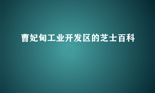 曹妃甸工业开发区的芝士百科