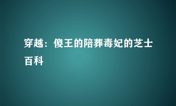 穿越：傻王的陪葬毒妃的芝士百科