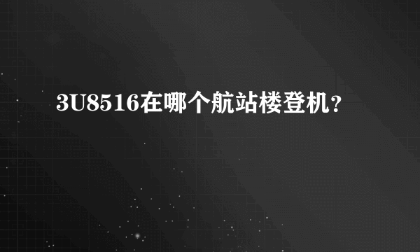 3U8516在哪个航站楼登机？