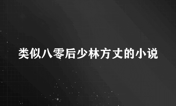 类似八零后少林方丈的小说