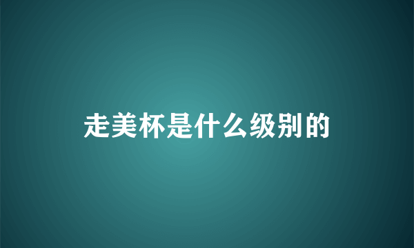 走美杯是什么级别的