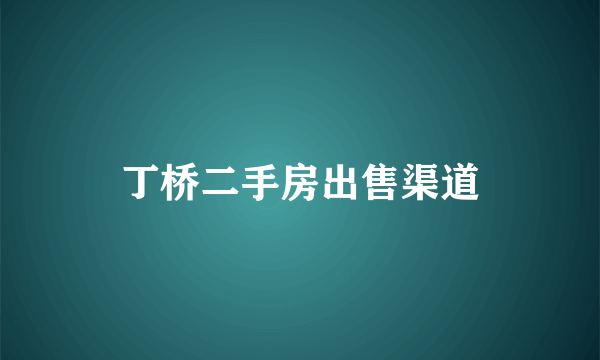 丁桥二手房出售渠道