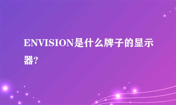 ENVISION是什么牌子的显示器?