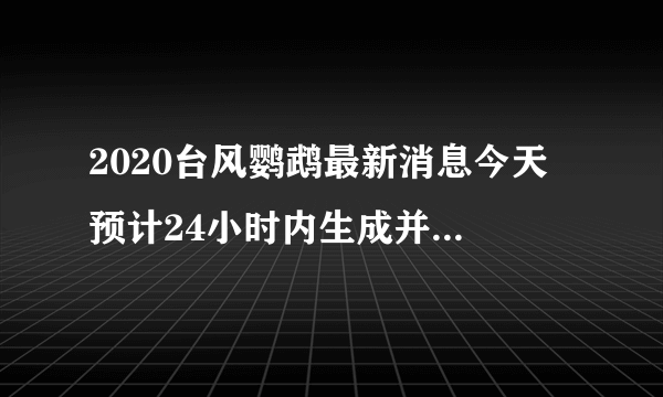 2020台风鹦鹉最新消息今天 预计24小时内生成并于14日袭击广东