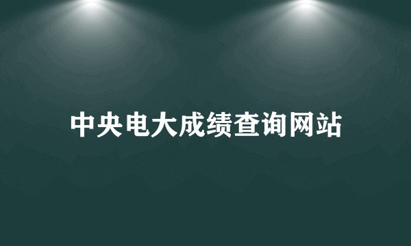 中央电大成绩查询网站