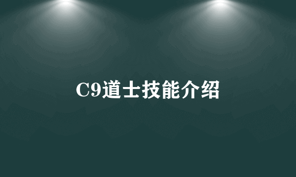 C9道士技能介绍