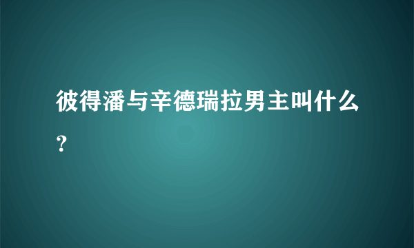 彼得潘与辛德瑞拉男主叫什么？