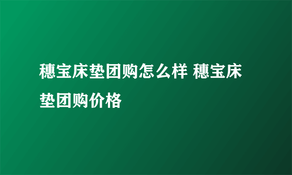 穗宝床垫团购怎么样 穗宝床垫团购价格