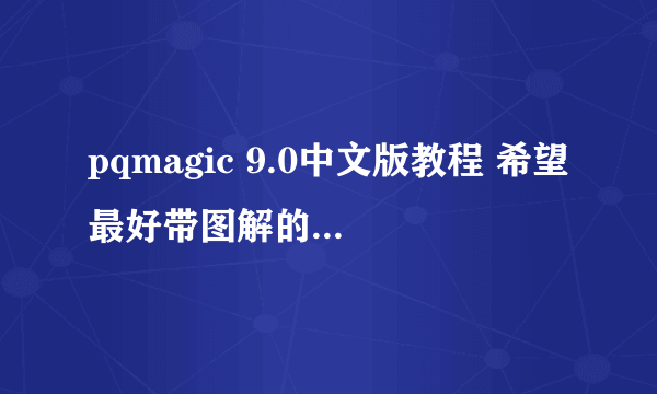 pqmagic 9.0中文版教程 希望最好带图解的！！谢谢了！！急急急急急！