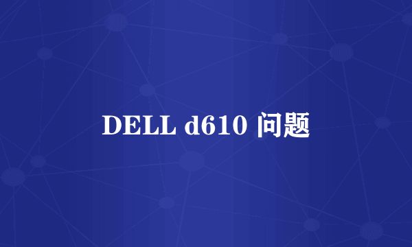 DELL d610 问题