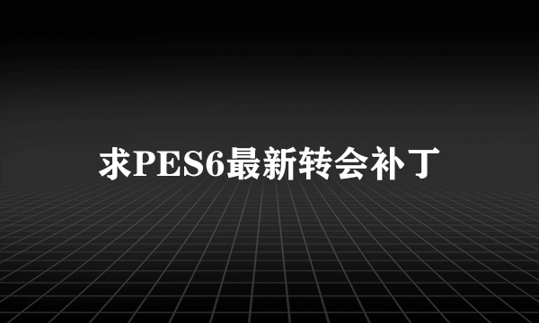 求PES6最新转会补丁