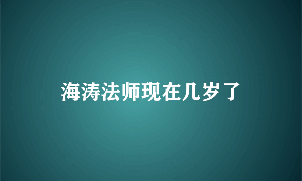 海涛法师现在几岁了