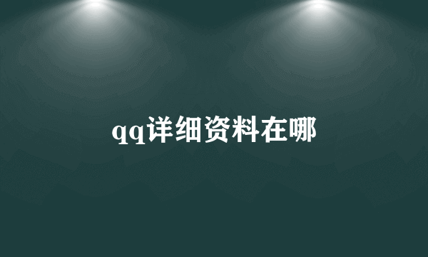 qq详细资料在哪