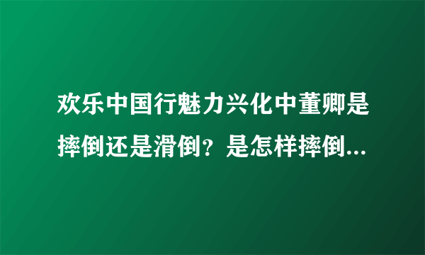 欢乐中国行魅力兴化中董卿是摔倒还是滑倒？是怎样摔倒（或滑倒）的？