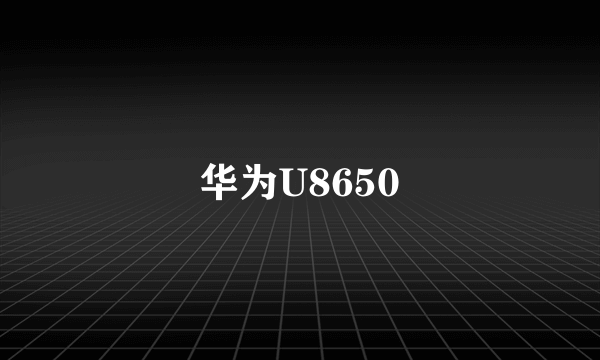 华为U8650