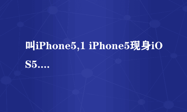 叫iPhone5,1 iPhone5现身iOS5.1测试名单