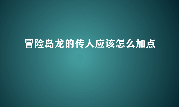 冒险岛龙的传人应该怎么加点