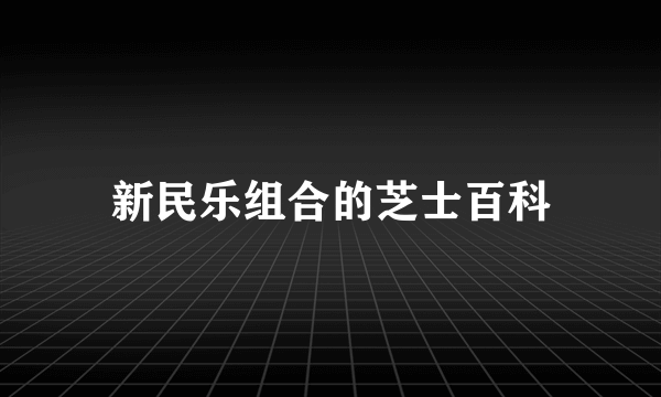 新民乐组合的芝士百科