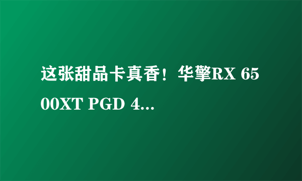 这张甜品卡真香！华擎RX 6500XT PGD 4GO畅玩1080P