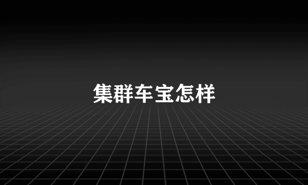 集群车宝怎样