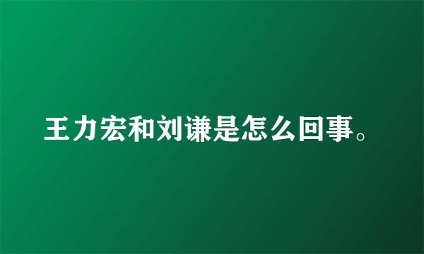 王力宏和刘谦是怎么回事。