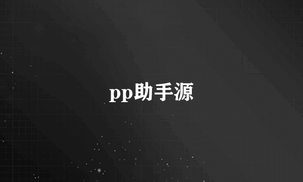 pp助手源