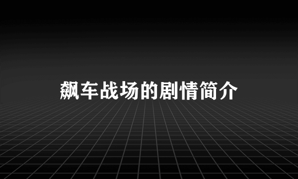 飙车战场的剧情简介