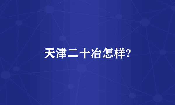 天津二十冶怎样?