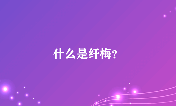 什么是纤梅？