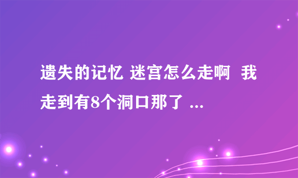 遗失的记忆 迷宫怎么走啊  我走到有8个洞口那了  木偶任务也完成了