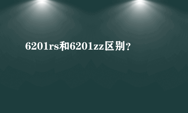 6201rs和6201zz区别？