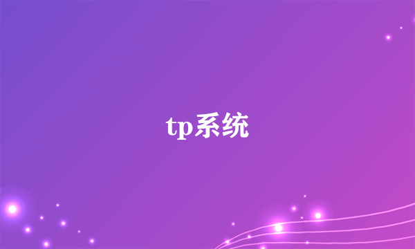 tp系统