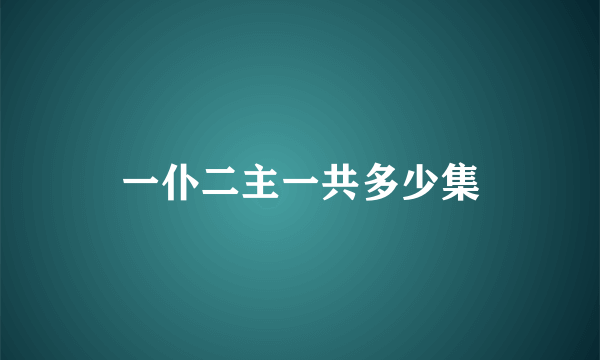 一仆二主一共多少集