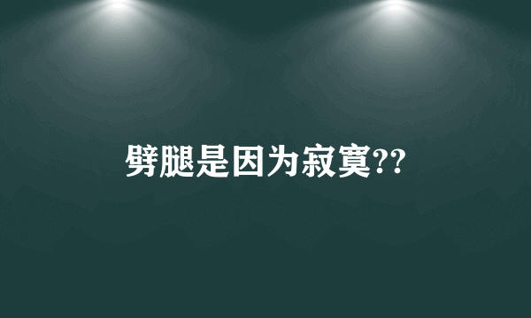 劈腿是因为寂寞??