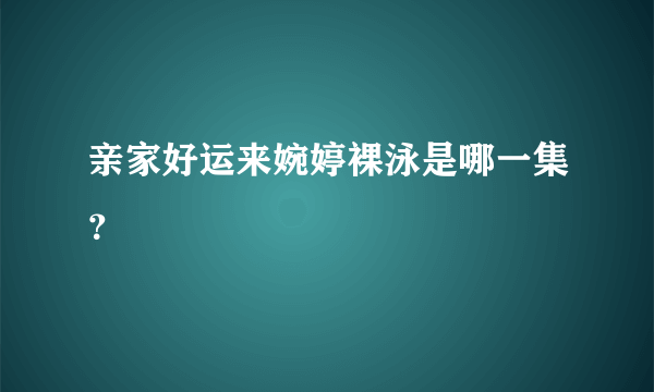 亲家好运来婉婷裸泳是哪一集？