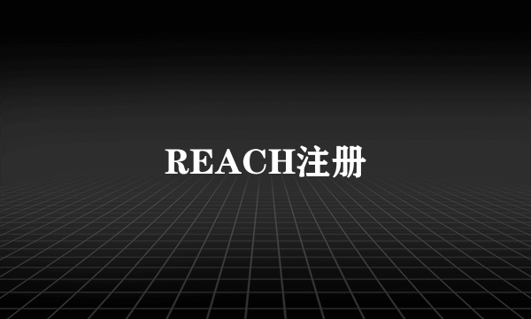 REACH注册