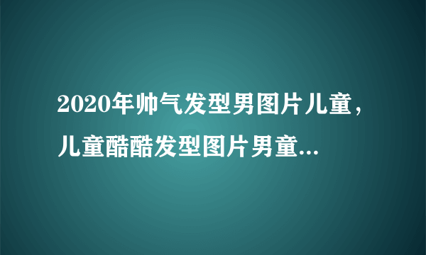 2020年帅气发型男图片儿童，儿童酷酷发型图片男童2020