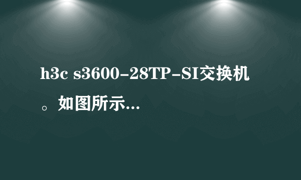 h3c s3600-28TP-SI交换机。如图所示.如何配置