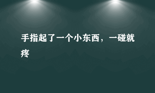 手指起了一个小东西，一碰就疼