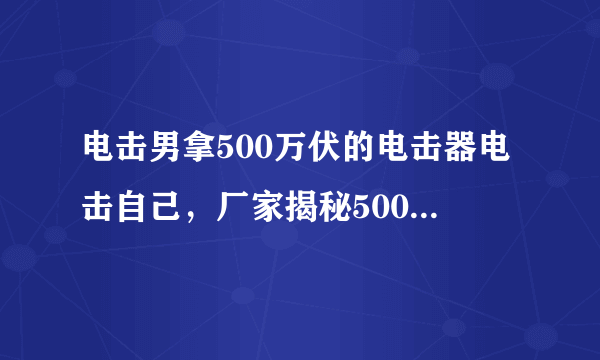 电击男拿500万伏的电击器电击自己，厂家揭秘500万伏都不会晕