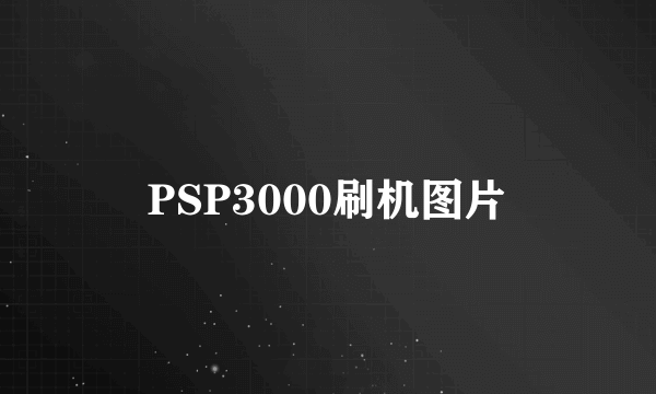 PSP3000刷机图片