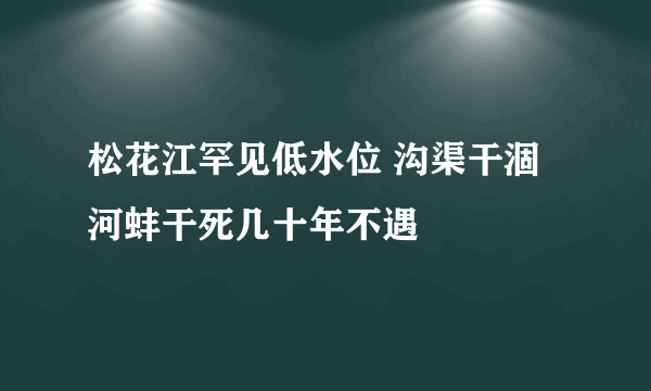 松花江罕见低水位 沟渠干涸河蚌干死几十年不遇