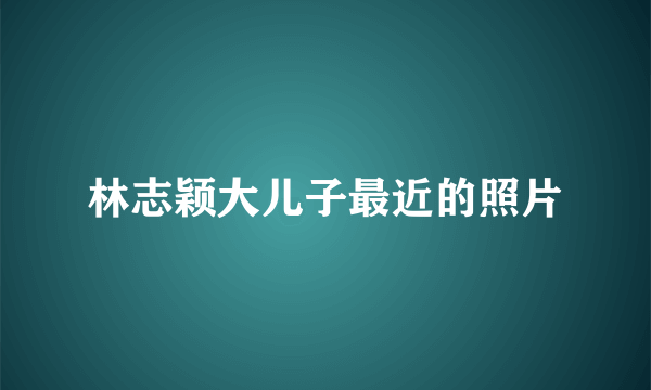 林志颖大儿子最近的照片