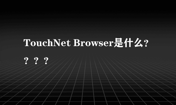 TouchNet Browser是什么？？？？