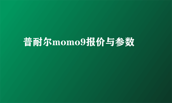 普耐尔momo9报价与参数