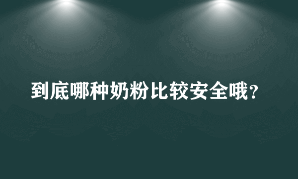 到底哪种奶粉比较安全哦？