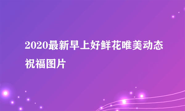 2020最新早上好鲜花唯美动态祝福图片