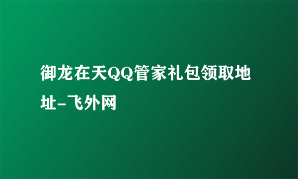 御龙在天QQ管家礼包领取地址-飞外网