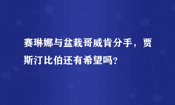 赛琳娜与盆栽哥威肯分手，贾斯汀比伯还有希望吗？