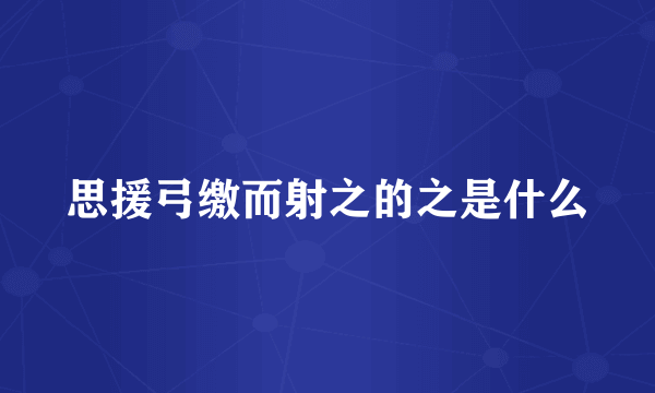 思援弓缴而射之的之是什么